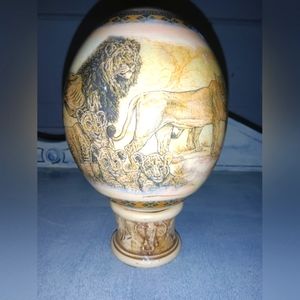 Decoupage Ostrich Egg.